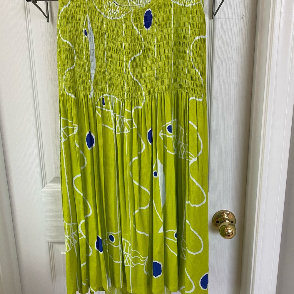 Sleeveless smocked dress